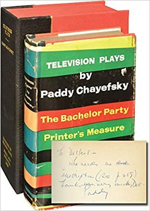 Television Plays by Paddy Chayefsky