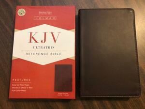 KJV Ultrathin Reference Bible, Brown Genuine Leather, Indexed by Holman Bible Publishers, Holman Bible Holman Bible Staff