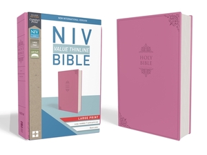 NIV, Value Thinline Bible, Large Print, Imitation Leather, Pink by The Zondervan Corporation