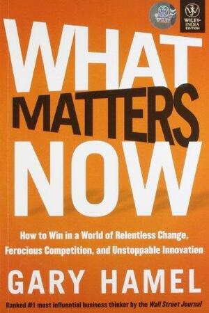 WHAT MATTERS NOW How to Win in a World of Relentless Change, Ferocious Competitio , and Unstoppable Innovation by Gary Hamel, Gary Hamel