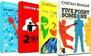 Five Point Someone / One Night at the Call Centre / 2 States (The Story of My Marriage) / The 3 Mistakes of My Life by Chetan Bhagat