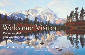 Welcome Visitor Postcard (Package of 25): Reflecting Lake by Abingdon Press