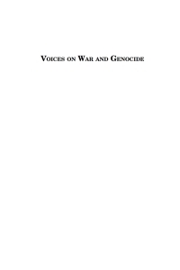 Voices on War and Genocide: Three Accounts of the World Wars in a Galician Town by Omer Bartov