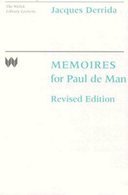 Memoires: for Paul de Man by Cecile Lindsay, Jacques Derrida