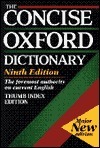 The Concise Oxford Dictionary of Current English: Thumb Index by Della Thompson