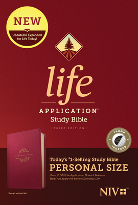 NIV Life Application Study Bible, Third Edition, Personal Size (Leatherlike, Berry, Indexed) by 