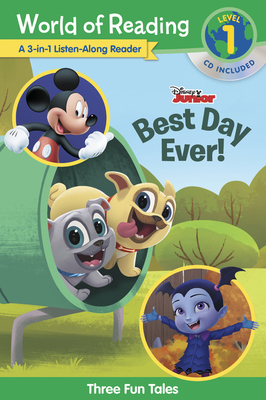 Disney Jr.'s Best Day Ever!: 3-In-1 Listen-Along Reader [With Audio CD] by Disney Books