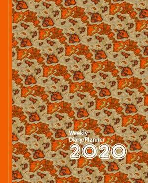 Orange Abstract Fashion Design: Diary Weekly Spreads January to December by Shayley Stationery Books