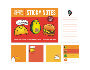 Exploding Kittens Sticky Notes: 488 Notes Featuring Tacocat, Avocato, Royale with Fleas, and More by Exploding Kittens LLC