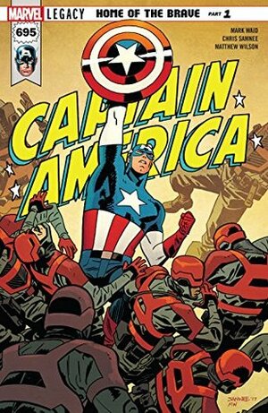 Captain America (2017-2018) #695 by Rod Reis, Chris Samnee, Michael Cho, Valerio Schiti, Alan Davis, Robbie Thompson, Mark Waid, Leonardo Romero, Howard Chaykin