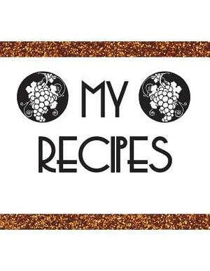 My Recipes: White & copper glitter cover, 64 pages, glossy by Art by Terri