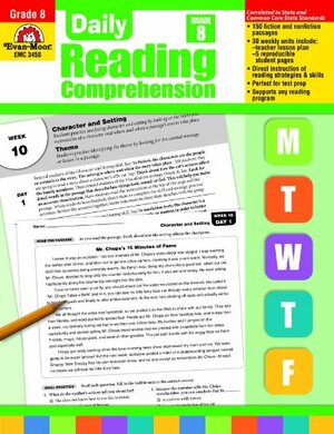 Daily Reading Comprehension, Grade 8 Te by Evan-Moor Educational Publishing