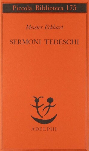 Sermoni tedeschi by Marco Vannini, Meister Eckhart