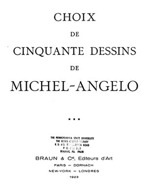 CHOIX DE CINQUANTE DESSINS DE MICHEL-ANGELO by Michelangelo Buonarroti