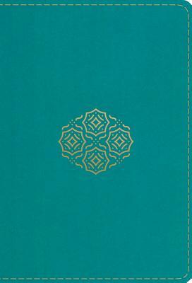 ESV Large Print Compact Bible (Trutone, Teal, Bouquet Design) by 