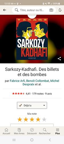 Sarkozy- Kadhafi - Des billets et des bombes  by Fabrice Arfi, Michel Despratx, Benoît Collombat