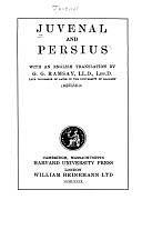 Juvenal and Persius by George Gilbert Ramsay