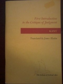 First Introduction to the Critique of Judgment by Immanuel Kant
