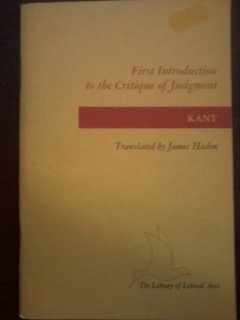 First Introduction to the Critique of Judgment by Immanuel Kant