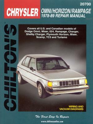 Chrysler Omni, Horizon, and Rampage, 1978-89 by Chilton Automotive Books, Chilton, The Nichols/Chilton
