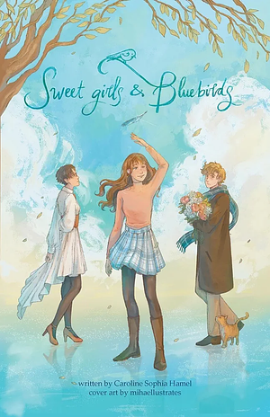 Sweet Girls and Bluebirds  by Caroline Sophia Hamel