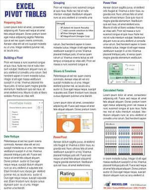 Excel Pivot Tables Laminated Tip Card: Pivot Table Tricks from Mrexcel by Bill Jelen