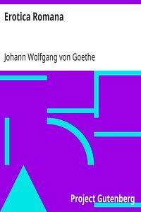 Erotic Poems by Johann Wolfgang von Goethe