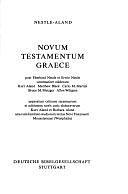 Nestle-Aland: Novum Testamentum Graece by Kurt Aland, Eberhard Nestle