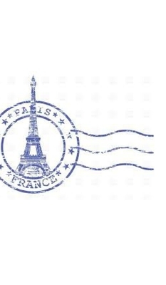 paris France postage stamp creative blank page journal by Michael Huhn