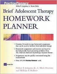 Brief Adolescent Therapy Homework Planner by L. Mark Peterson, Arthur E. Jongsma Jr., William P. McInnis