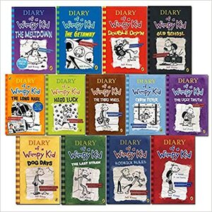 Diary of A Wimpy Kid Book Set (1-13) by Jeff Kinney, Carmen McCullough