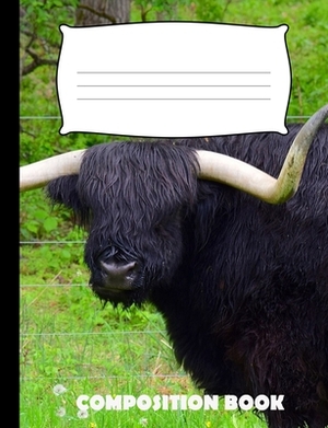 Composition Book: Angus Cow Composition Wide Ruled by Pinnacle Novelty Publishing