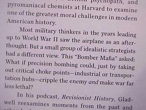 Rare THE BOMBER MAFIA by Gladwell REVISIONIST HISTORY, ATTACK JAPAN in WW2 Hardcover Unknown by Malcolm Gladwell, Malcolm Gladwell