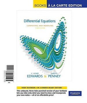 Differential Equations Computing and Modeling, Books a la Carte Edition by David E. Penney, C. Henry Edwards