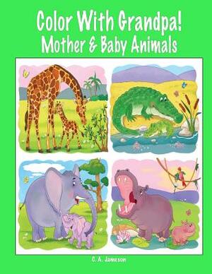 Color With Grandpa! Mother & Baby Animals by C. a. Jameson