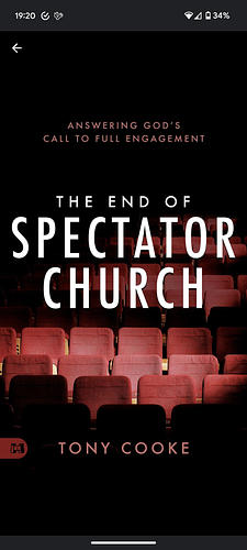 The end of spectator church by Tony Cooke