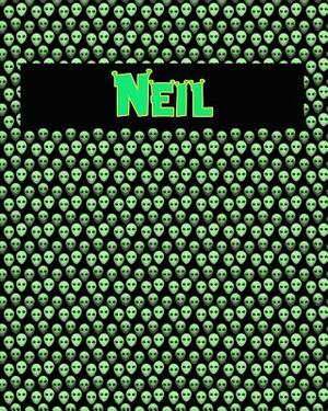 120 Page Handwriting Practice Book with Green Alien Cover Neil: Primary Grades Handwriting Book by Sheldon Franks