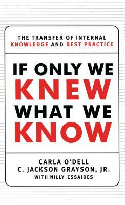 If Only We Knew What We Know: The Transfer of Internal Knowledge and Best Practice by C. Jackson Grayson, Carla O'Dell