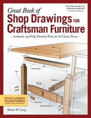 Great Book of Shop Drawings for Craftsman Furniture, Revised & Expanded Second Edition: Authentic and Fully Detailed Plans for 61 Classic Pieces by Robert W. Lang