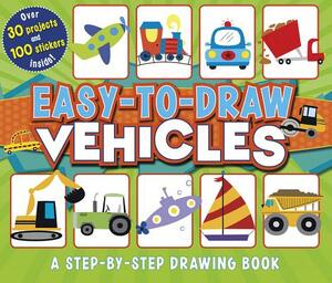 Easy-To-Draw Vehicles: A Step-By-Step Drawing Book [With Sticker(s)] by Mattia Cerato, Brenda Sexton
