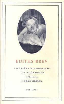 Ediths brev: Brev från Edith Södergran till Hagar Olsson by Edith Södergran