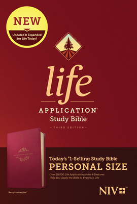 NIV Life Application Study Bible, Third Edition, Personal Size (Leatherlike, Berry) by 