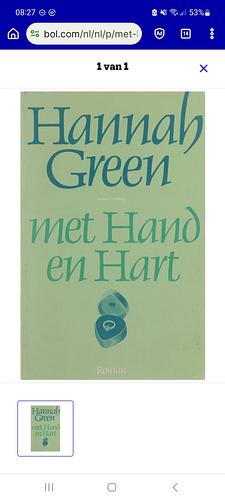 Met hand en hart by Joanne Greenberg