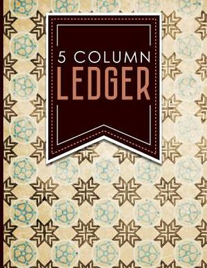 5 Column Ledger: Record Book, Accounting Note Pad, Ledger Books For Bills, Vintage/Aged Cover, 8.5 x 11, 100 pages by Moito Publishing