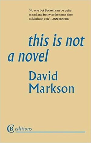 This Is Not A Novel by David Markson