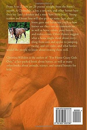 Appaloosa to Zebra: Horses in Rhyme from a to Z by Christina Wilsdon