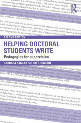 Helping doctoral students write by Pat Thomson, Barbara Kamler