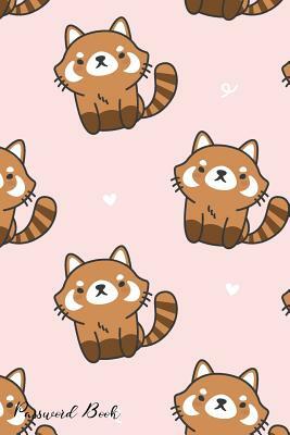 Password Book: Include Alphabetical Index With Cute Red Panda Seamless Background by 