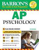 Barron's AP Psychology with Online Tests by Allyson J. Weseley, Robert McEntarffer