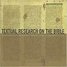 Textual Research on the Bible: An Introduction to the Scholarly Editions of the German Bible Society by Rolf Schäfer, Florian Voss